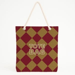 Elmas Desenli Bordo Hardal Plaj Çantası