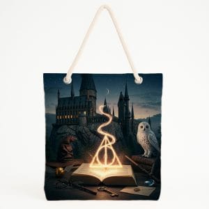 Hogwarts Büyü Kitabı Temalı Gece Plaj Çantası